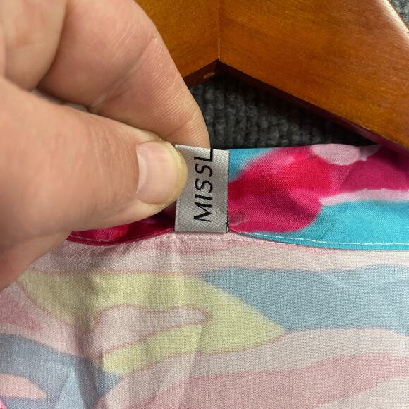 Misslook Psychedelic Button Up Mushroom Shirt Men's 3XL Colorful Party Shrooms - Picture 7 of 12